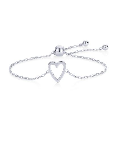 BFF Friendship Heart Bracelets Adjustable Matching Bracelets Stainless Steel Chain Daily Costume Jewelry Accessories