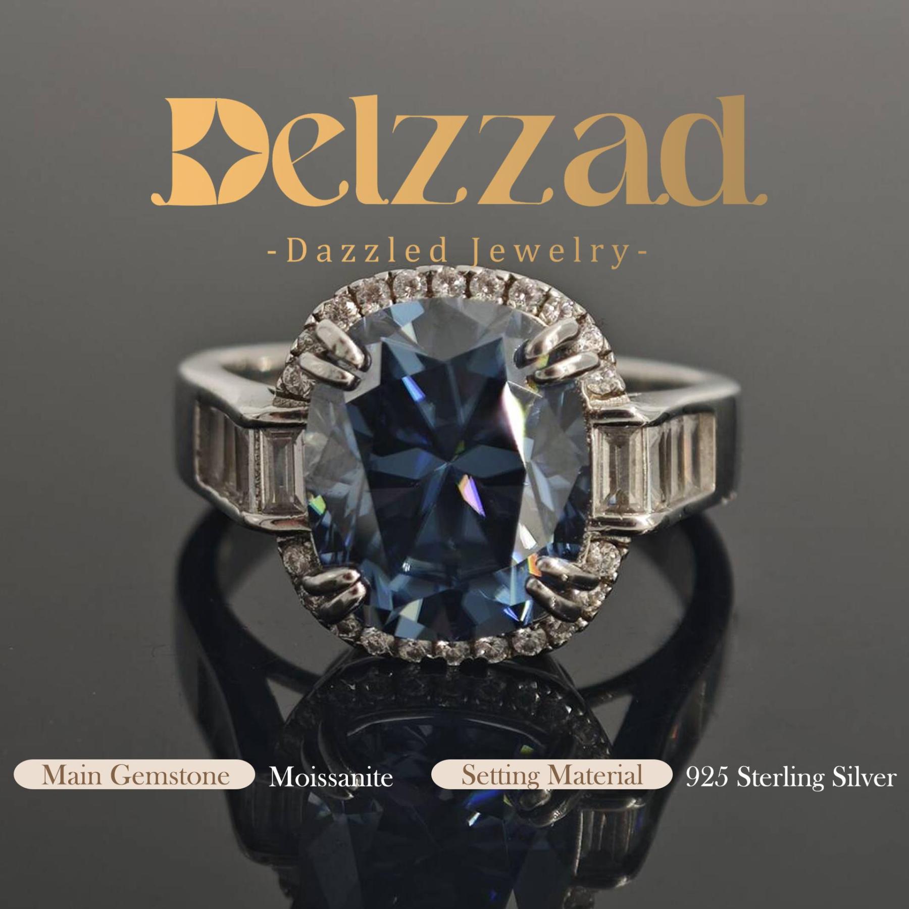 5ct Elongated Cushion Synthetic Moissanite Luxury Ring In 925 Sterling Silver