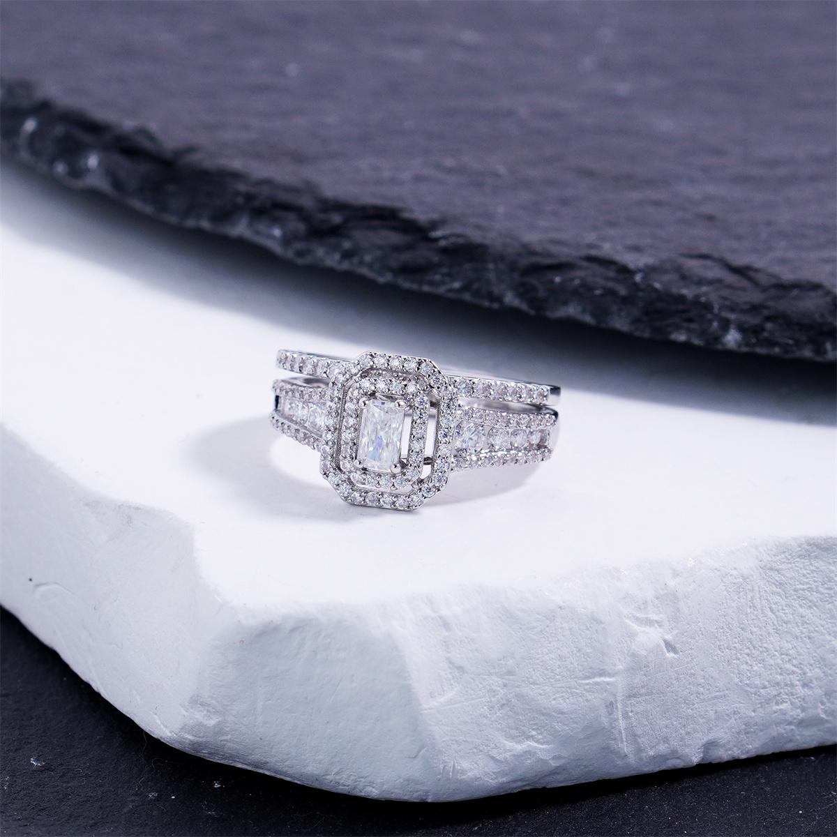 1.3ct Imperial Halo Band Theater Ring Heirloom Ring VVS Synthetic Moissanite Ring Jewelry Copper Band