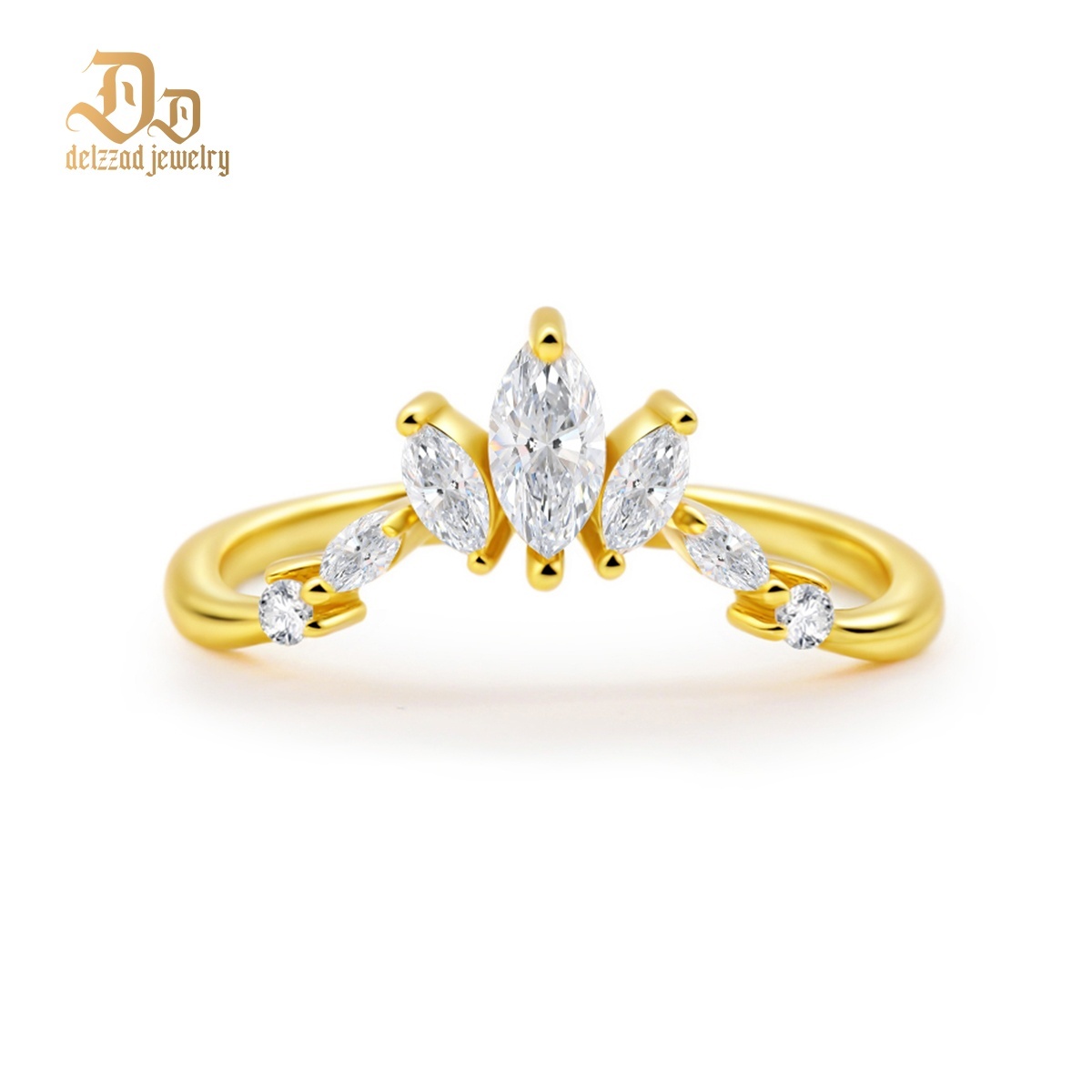 Luxury Ethereal Elegance Set Bridal Engagement Ring Set Synthetic Moissanite S925 Ring