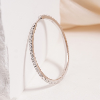 Sparkling Serenity Hoops Earrings VVS Synthetic Moissanite Earrings S925/Copper