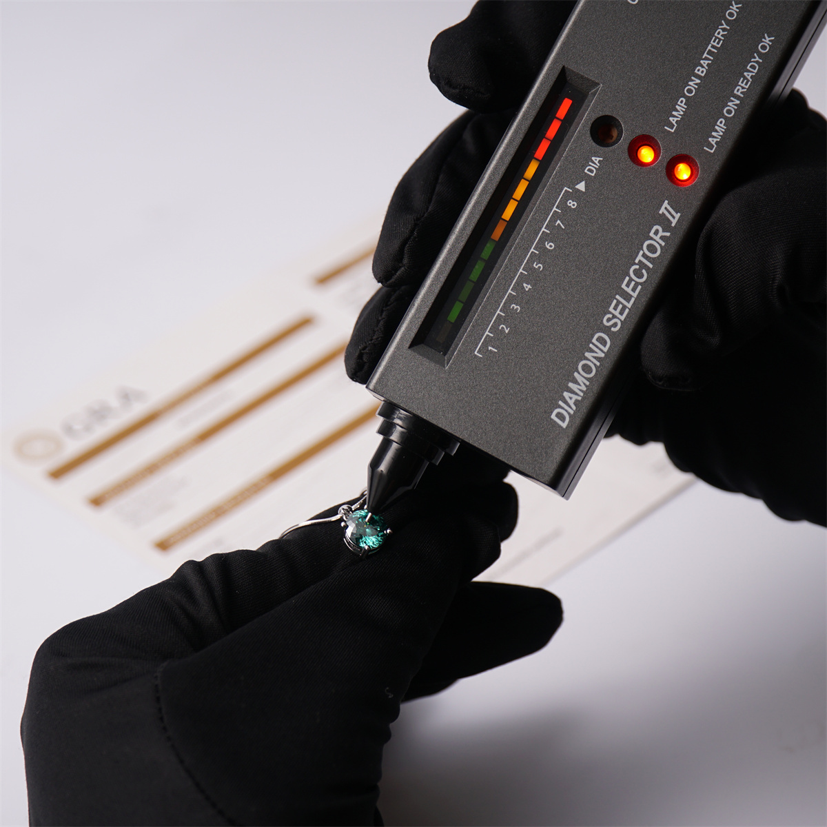 Green Solitaire Necklace Chain VVS Synthetic Moissanite S925 Chain Necklace