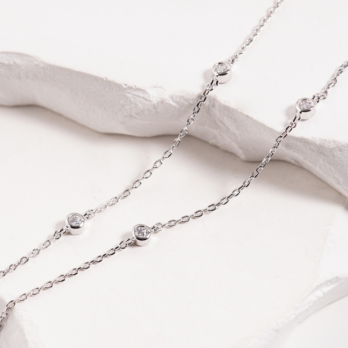 Delzzad Eternal Heart Set Bling Love Heart Bracelet Heart Pendant Necklace Jewelry Set Synthetic Moissanite Necklace Bracelet Jewelry Copper Chain