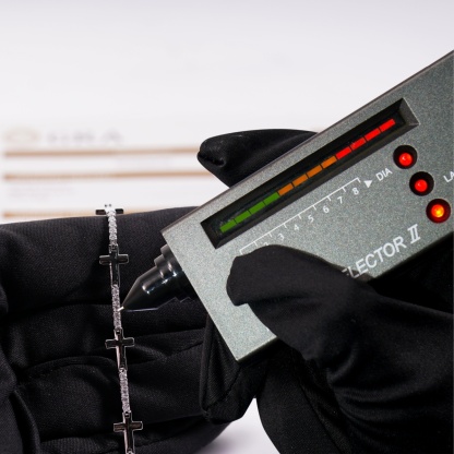 Eternal Devotion Sideways Cross Bracelet Copper Chain Synthetic Moissanite Bracelet