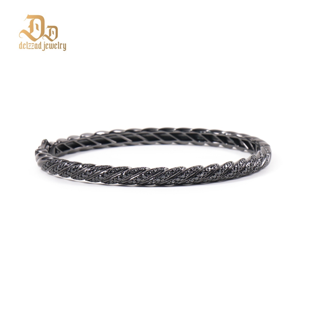 1.2ct Sculpted Cable Bangle Twisted Bangle Bracelet Synthetic Moissanite/Zirconia Bangle S925/Copper