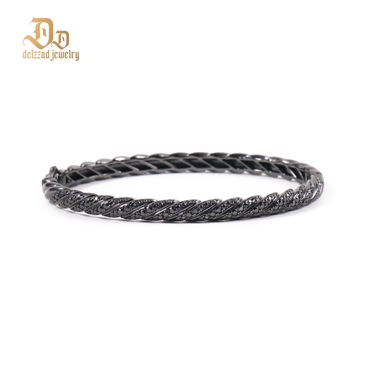 1.2ct Sculpted Cable Bangle Twisted Bangle Bracelet Synthetic Moissanite/Zirconia Bangle S925/Copper