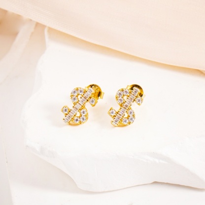 Dazzling USD Stud Earrings VVS Synthetic Moissanite Earrings S925/Copper