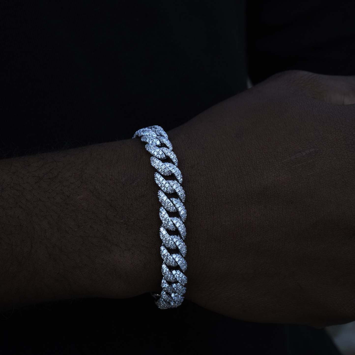 Cuban Link Bracelet (10MM) In White Gold