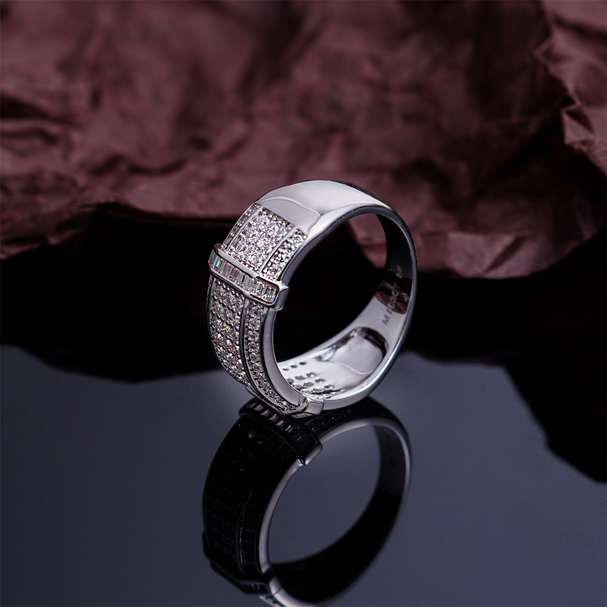 14K Gold-Plated Aura Arc Ring Men's Engagement Ring Band Promise Ring VVS Synthetic Moissanite Ring Exquisite Jewelry for Men Women