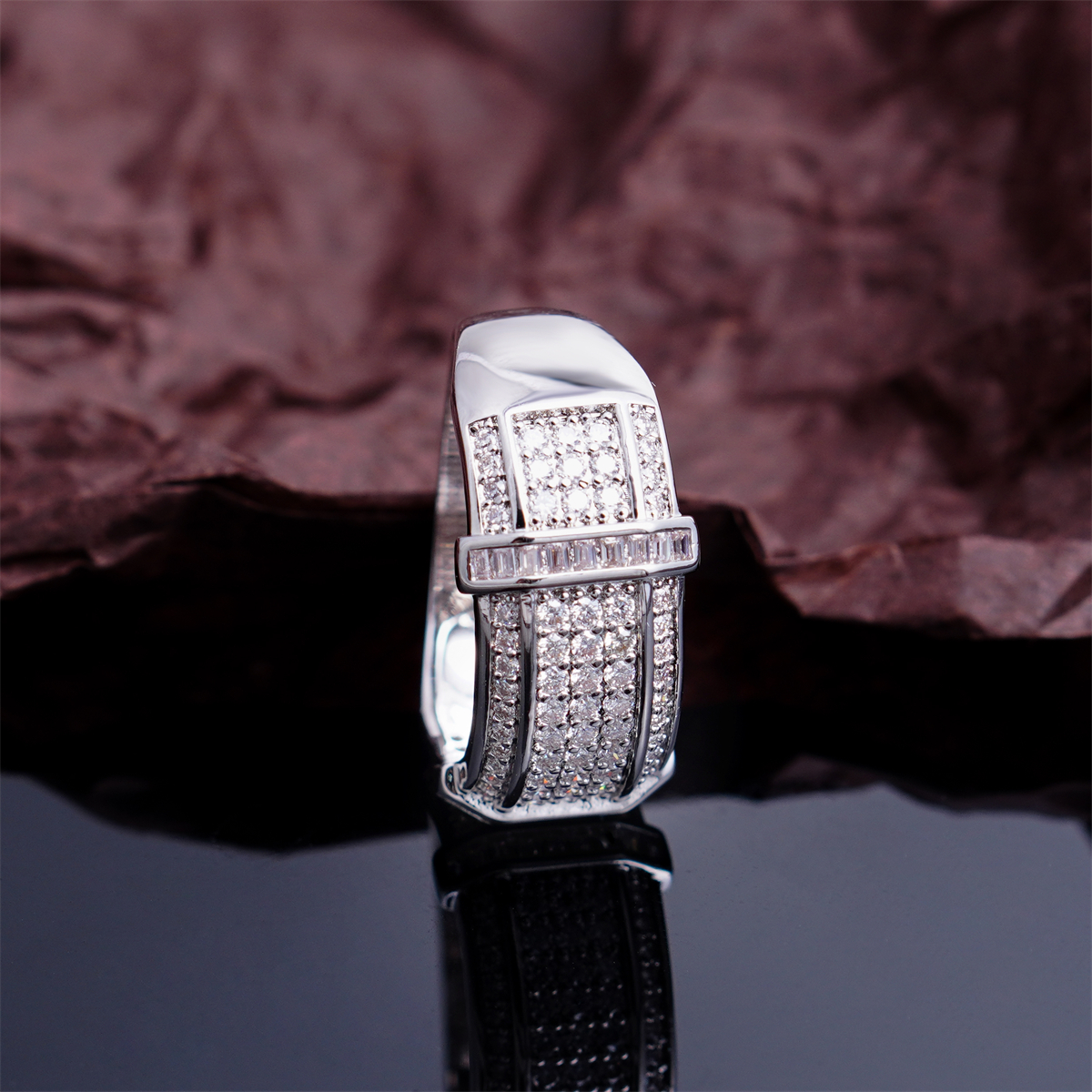 14K Gold-Plated Aura Arc Ring Men's Engagement Ring Band Promise Ring VVS Synthetic Moissanite Ring Exquisite Jewelry for Men Women
