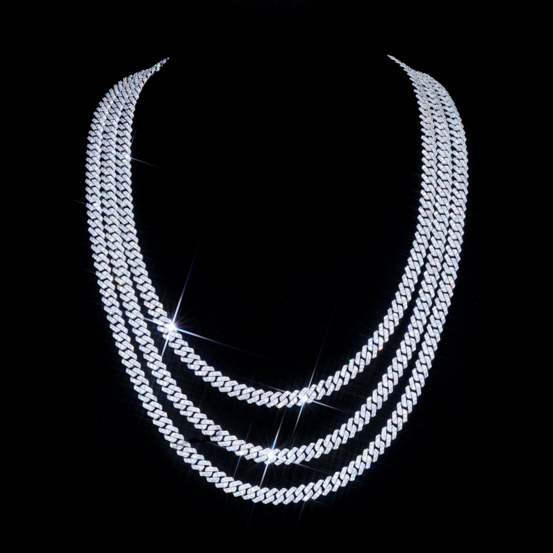 925S & VVS Moissanite 6.5MM Prong Cuban Link Chain