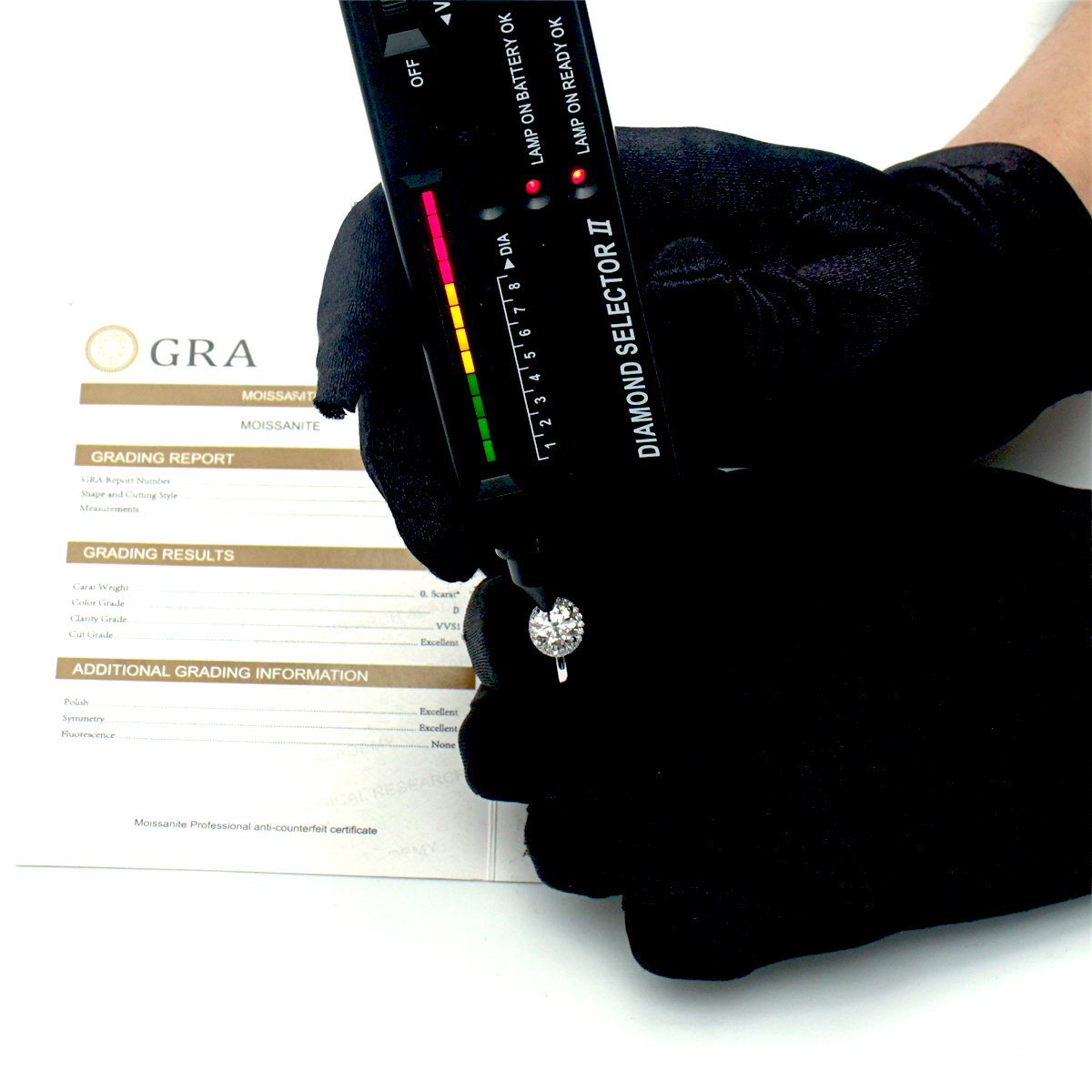 Delzzad Solitaire Halo Ring Lab-Created Moissanite Engagement Ring S925 Sterling Silver Moissanite Jewelry Perfect Gift