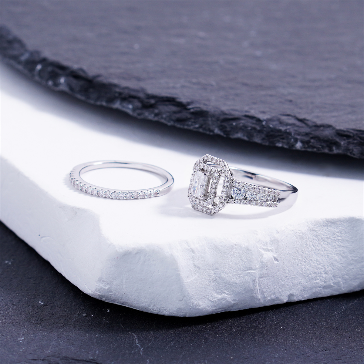 1.3ct Imperial Halo Band Theater Ring Heirloom Ring VVS Synthetic Moissanite Ring Jewelry Copper Band