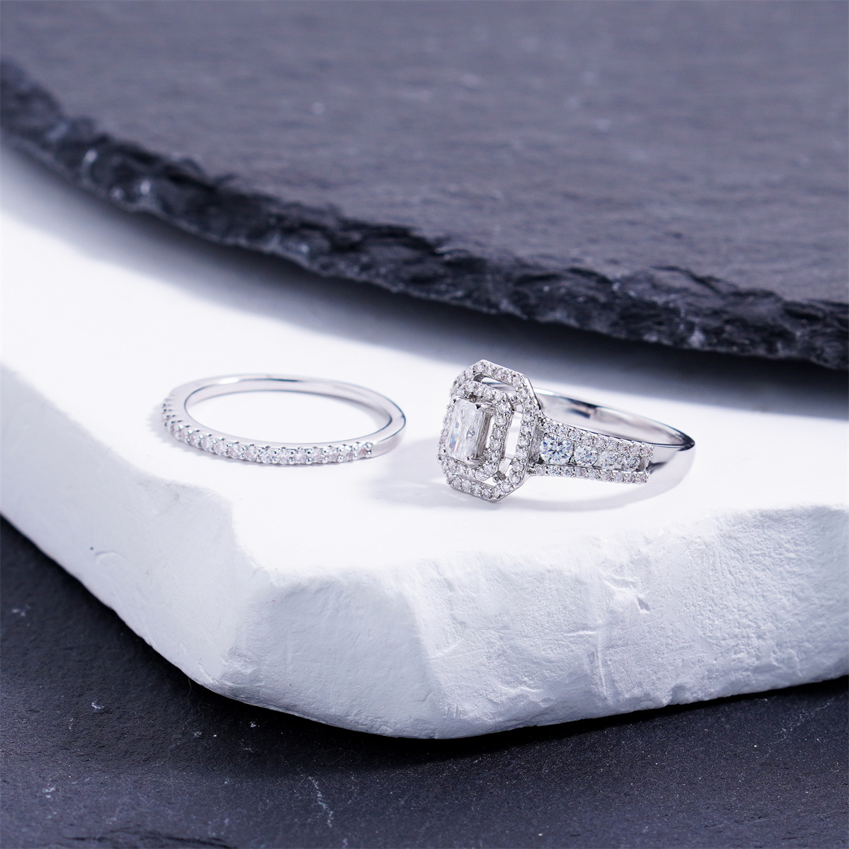 1.3ct Imperial Halo Band Theater Ring Heirloom Ring VVS Synthetic Moissanite Ring Jewelry Copper Band