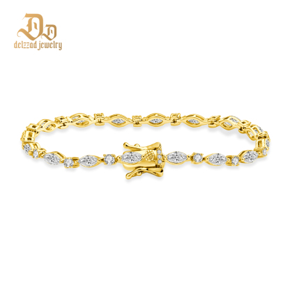 Marquise Moonlight Bracelet Tennis Bracelet Synthetic Moissanite Bracelet Jewelry Copper Chain