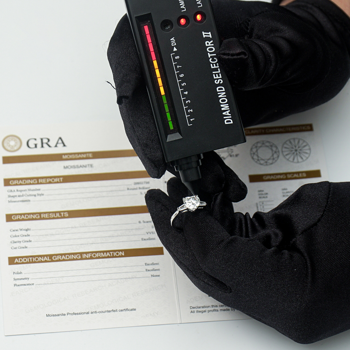 2ct Heart Synthetic Moissanite Engagement Ring S925 Band