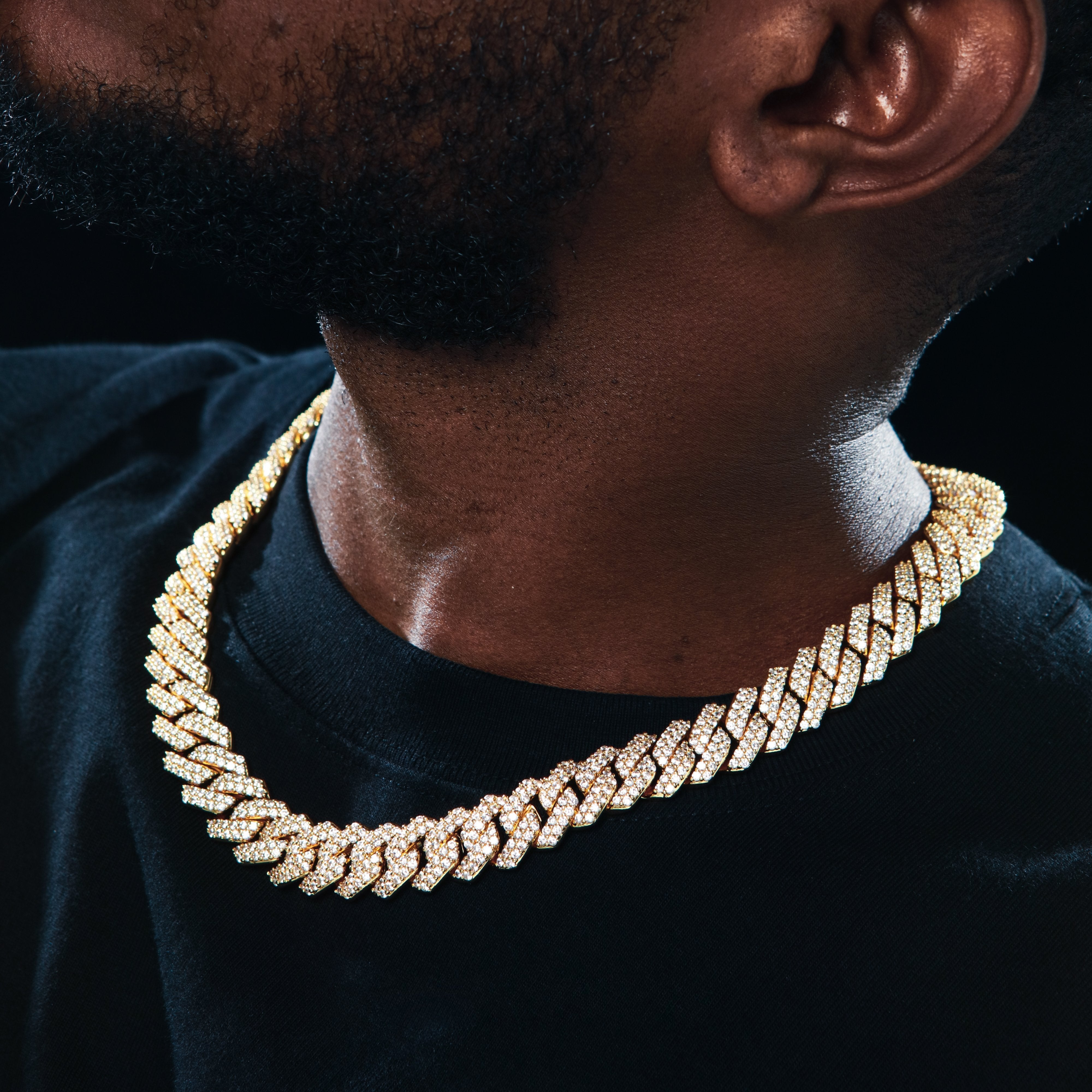 03style 8.5MM S925 VVS Synthetic Moissanite Hip Hop Iced Out Cuban Link Bracelet Necklace Chain