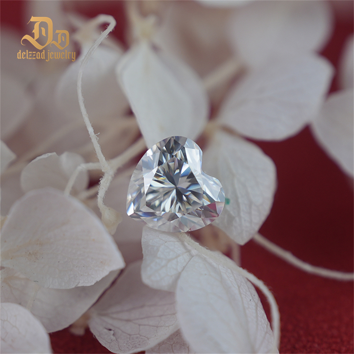 Large Sizes 1CT-4CT Heart Cut Loose Moissanite Colorless VVS1 Clarity Loose Gemstones Colorless Moissanite