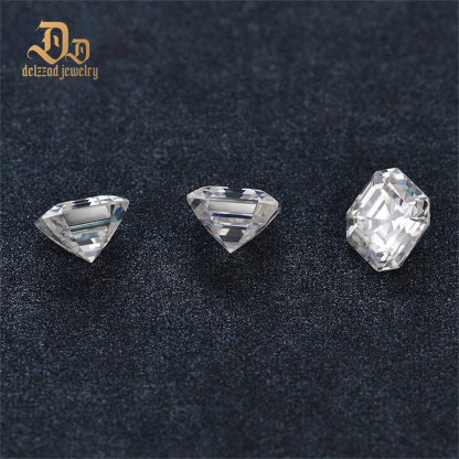 Custom 6mm 1Ct VVS White Asscher Moissanite D Color Lab Created Loose Gemstone Moissanite Diamond