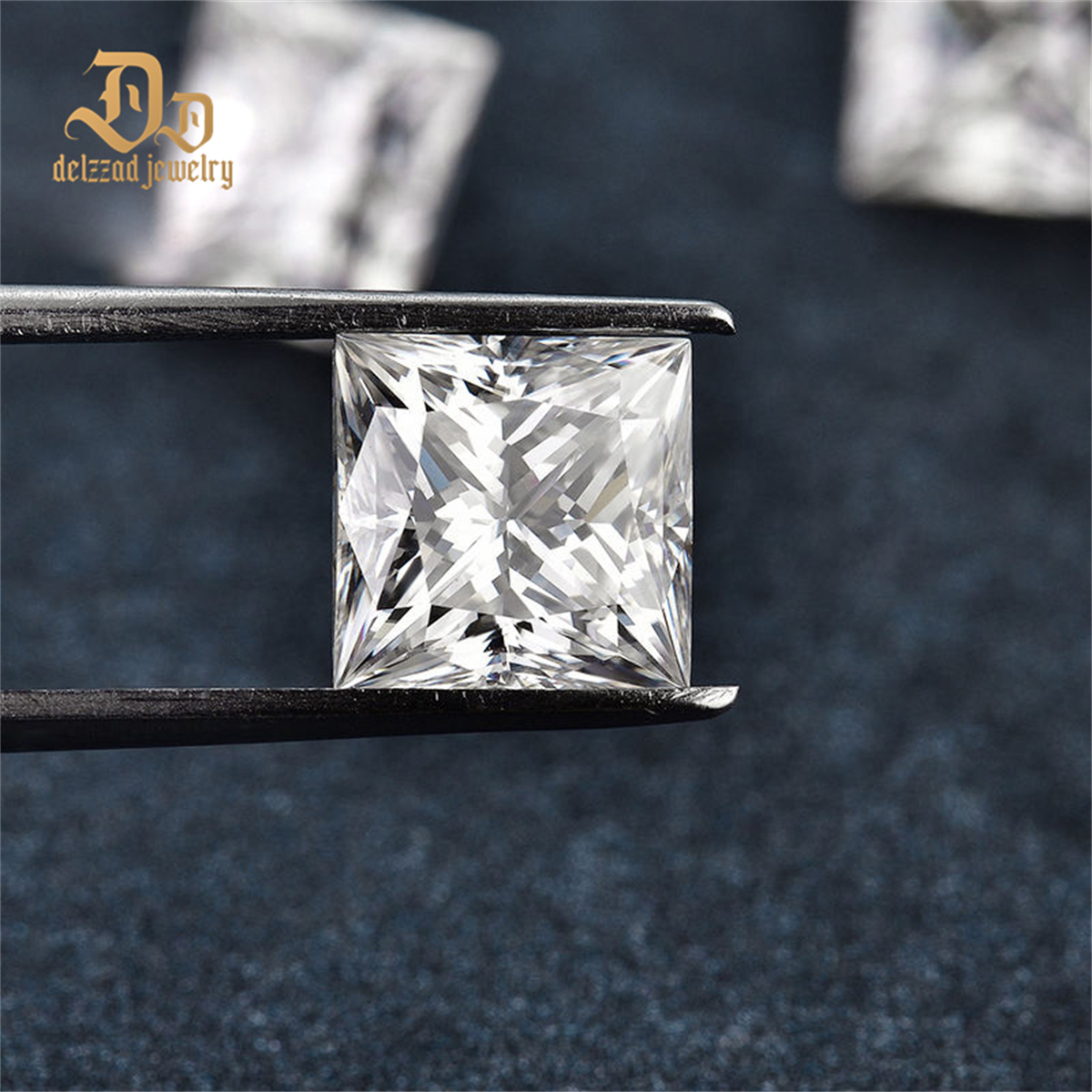 Wholesale Moissanite Diamond 1 Carat 3 Carat Princess Cut Colorless Moissanite