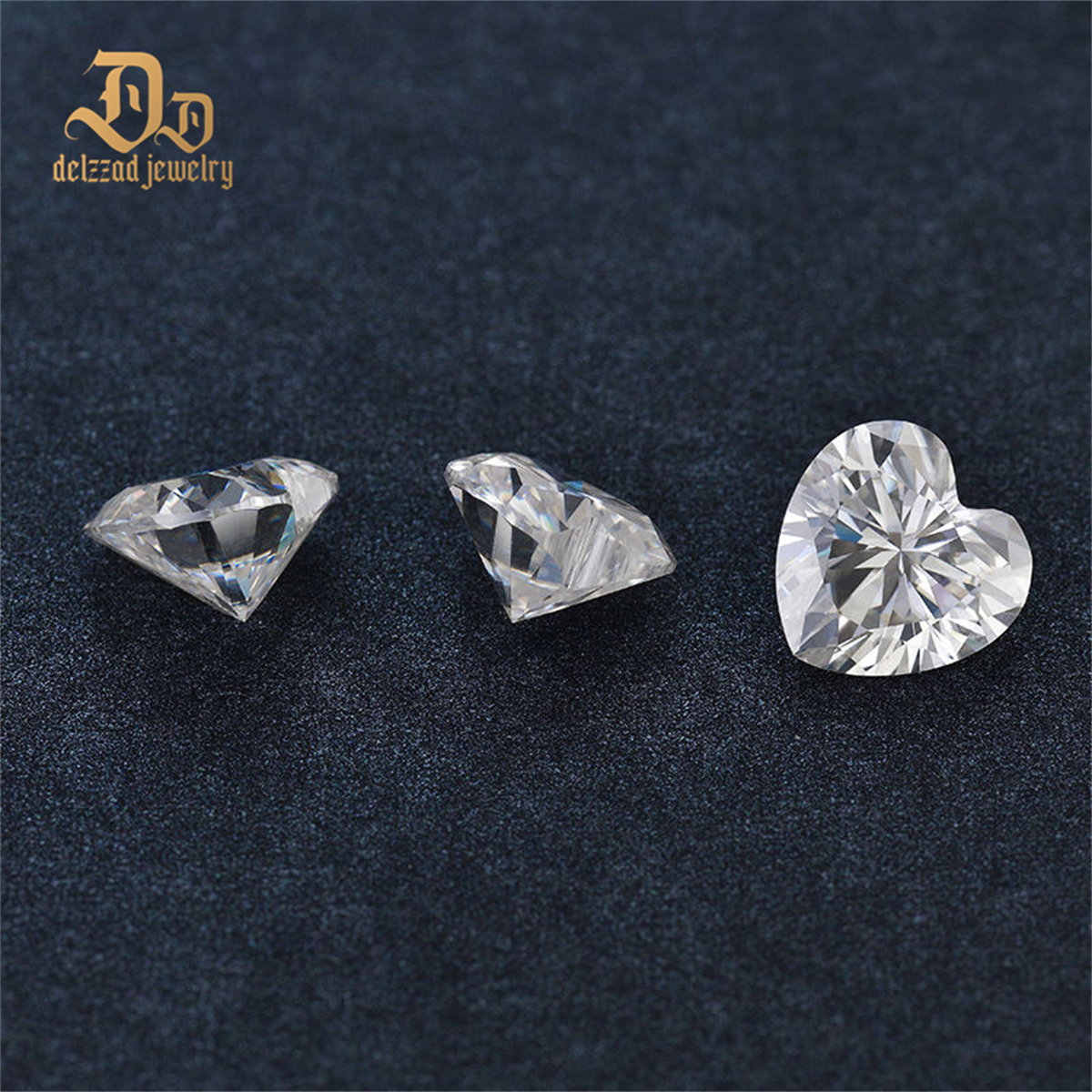 Large Sizes 1CT-4CT Heart Cut Loose Moissanite Colorless VVS1 Clarity Loose Gemstones Colorless Moissanite