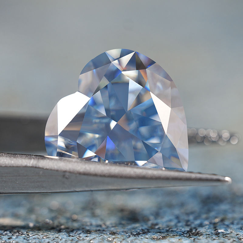 High Quality Blue Heart Cut Lab Created Sapphire 10mm 9mm Moissanite Gemstones Excellent Loose Gemstones Jewelry 1ct