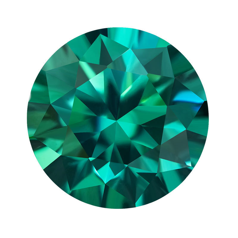 Top Quality Custom Moissanite Diamond Moissanite Price Diamond Loose Round/emerald Cut Green Color Moissanite