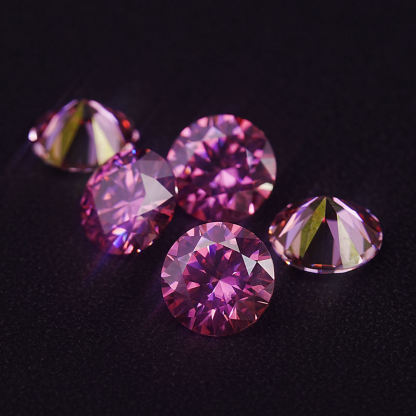 High Quality Pink Moissanite Diamonds Brilliant Cut Loose Stones 3-10mm Wholesale