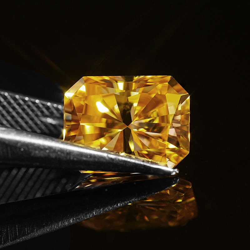 Yellow Radiant Cut Jewelry Making Stones Natural Yellow Moissanite Diamond Per Price Loose
