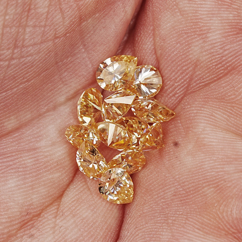 Vivid Yellow 7*11 mm Loose Moissanite Gemstone Factory Price Wholesale