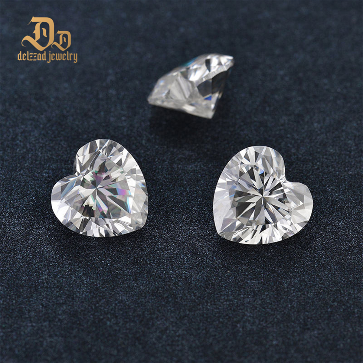 Large Sizes 1CT-4CT Heart Cut Loose Moissanite Colorless VVS1 Clarity Loose Gemstones Colorless Moissanite