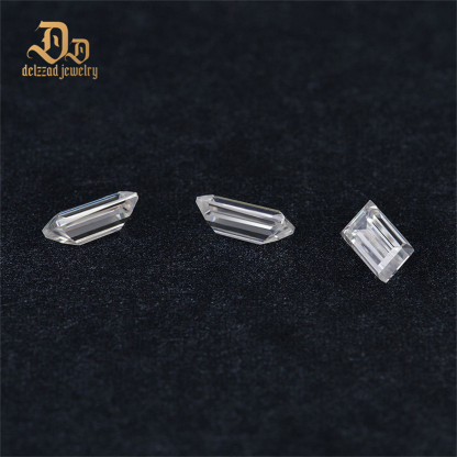 White D Color Baguette Cut Synthetic Diamond 3X5 mm Loose Moissanite Gemstone Colorless 3X5 Mm Moissanite