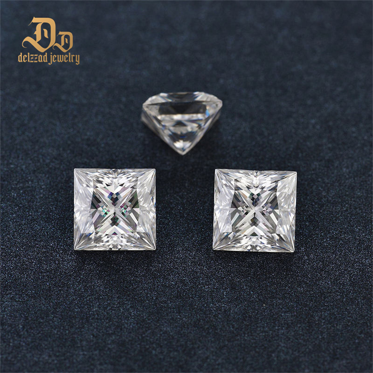 Wholesale Moissanite Diamond 1 Carat 3 Carat Princess Cut Colorless Moissanite