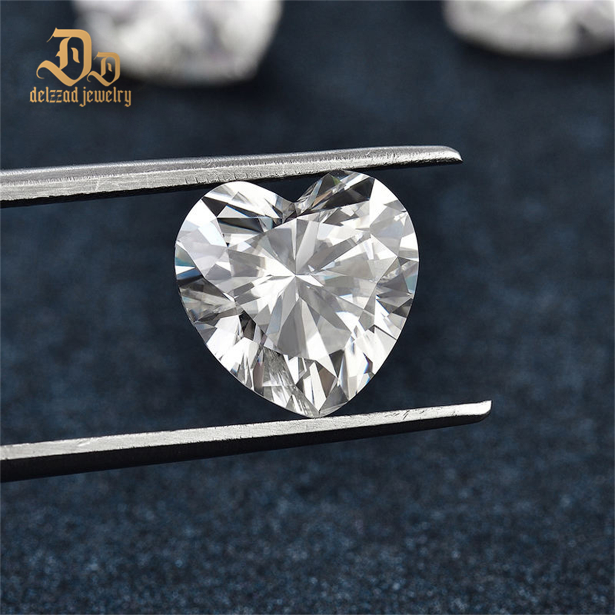 Large Sizes 1CT-4CT Heart Cut Loose Moissanite Colorless VVS1 Clarity Loose Gemstones Colorless Moissanite