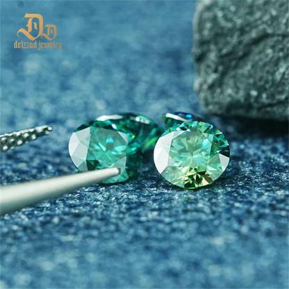 Top Quality Moissanite Diamond Moissanite Price Diamond Loose Round/emerald Cut Green Color Moissanite