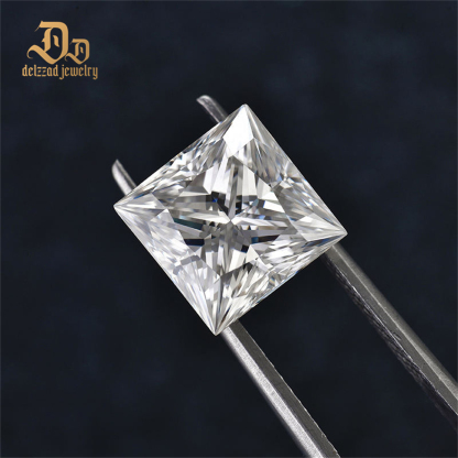Wholesale Moissanite Diamond 1 Carat 3 Carat Princess Cut Colorless Moissanite