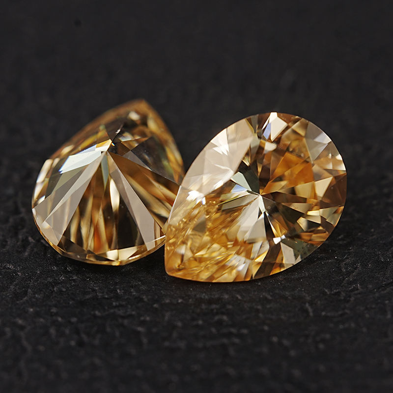 Vivid Yellow 7*11 mm Loose Moissanite Gemstone Factory Price Wholesale