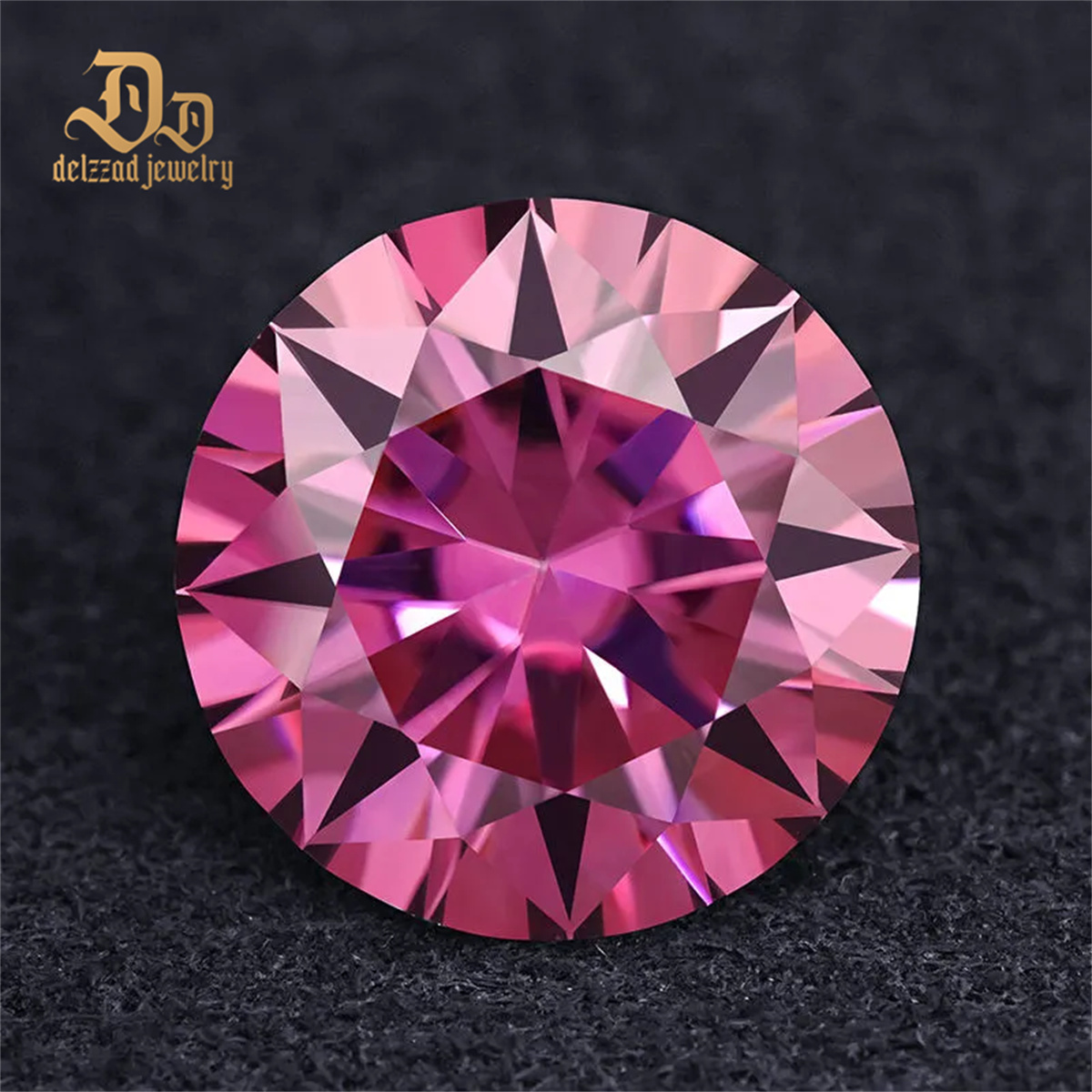 High Quality Pink Moissanite Diamonds Brilliant Cut Loose Stones 3-10mm Wholesale