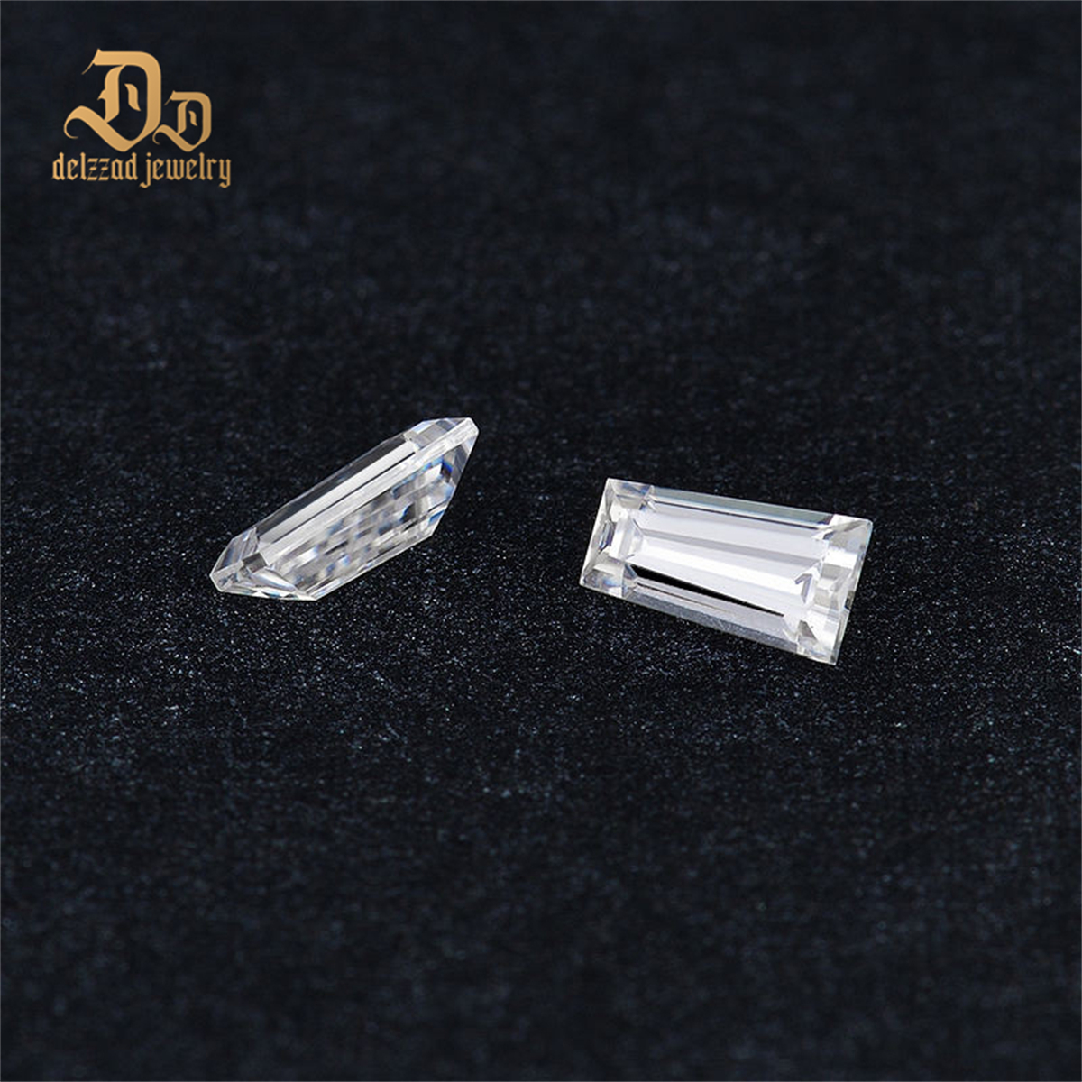 Unique Trapezoid Cut Super White Loose Gemstone Melee Moissanite Gemstone