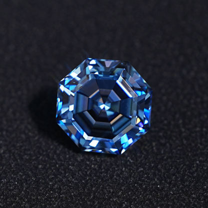 7MM 2 Carat Vivid Blue Vvs Sapphire Loose Diamond Synthetic Moissanite Price