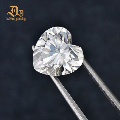 Large Sizes 1CT-4CT Heart Cut Loose Moissanite Colorless VVS1 Clarity Loose Gemstones Colorless Moissanite