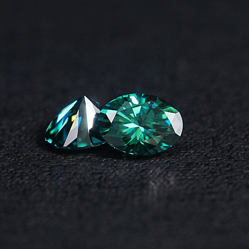 Jewelry DIY Moissanite Ring Earring Loose Gemstone Green Oval Cut Diamond Wholesale Price Per VVS Loose Moissanite Diamond