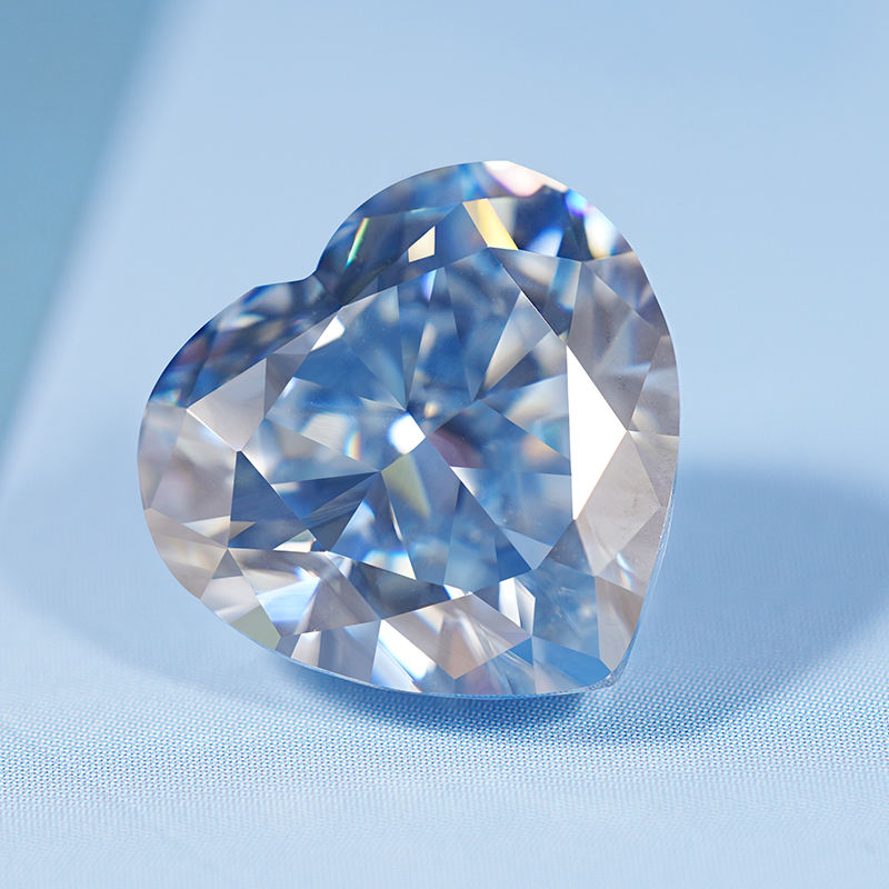 High Quality Blue Heart Cut Lab Created Sapphire 10mm 9mm Moissanite Gemstones Excellent Loose Gemstones Jewelry 1ct