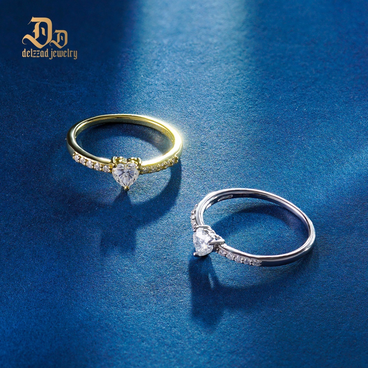 S925 Chic Iced Out Heart Ring Band D Color VVS Synthetic Moissanite Women Ring Perfect for Engagement Wedding Anniversary Mother's Day Gifts