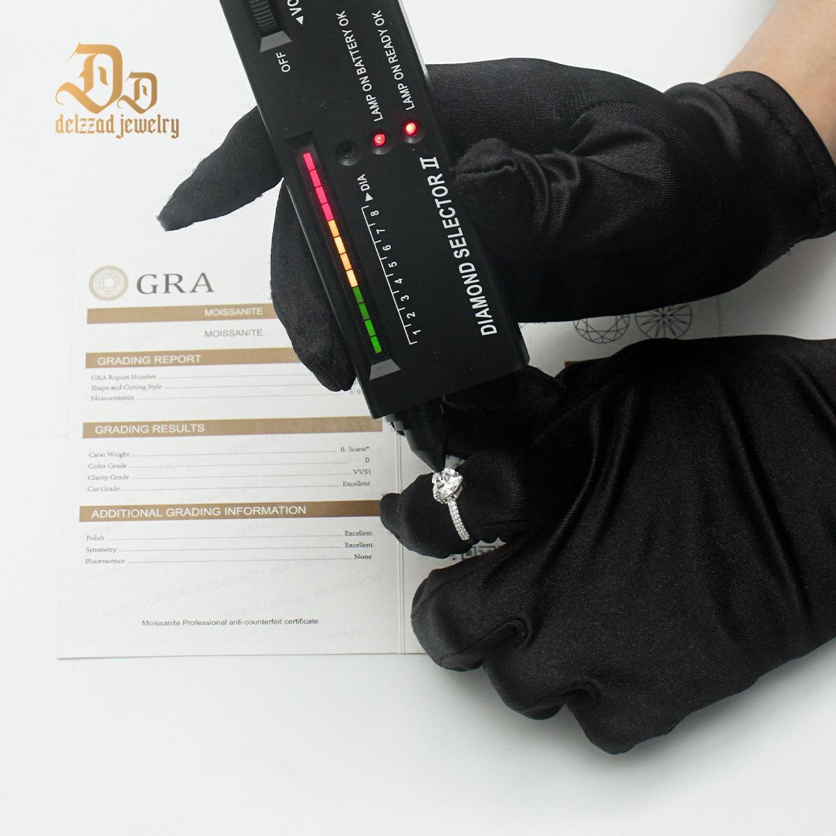 Delzzad Heart Ring D Color VVS Synthetic Moissanite S925 Bling Ring Lady Women Perfect for Any Occasion & Everyday Wear Birthday Anniversary Engagement Wedding Gifts