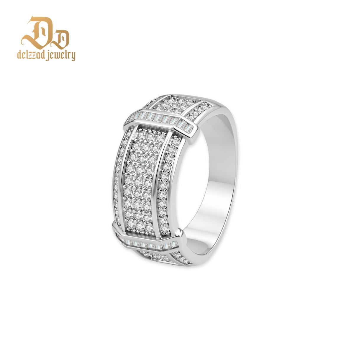 14K Gold-Plated Aura Arc Ring Men's Engagement Ring Band Promise Ring VVS Synthetic Moissanite Ring Exquisite Jewelry for Men Women