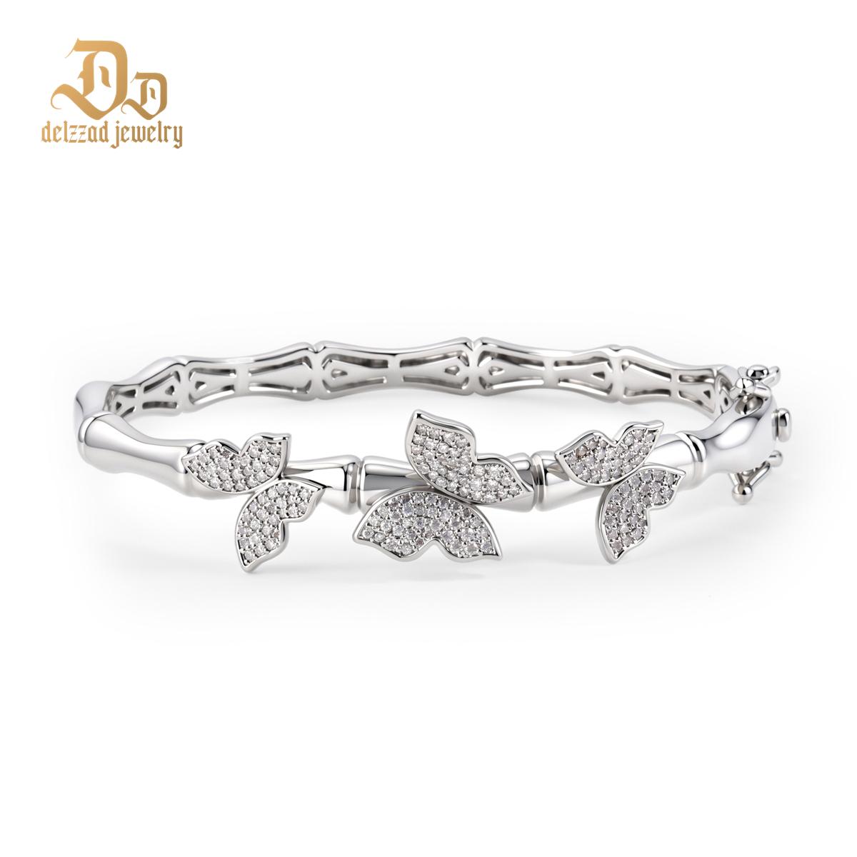 0.7ct Boundless Wing Bangle Butterfly Bangle Bracelet Papillon Breeze Bracelet Synthetic Moissanite Bracelet Copper Chain