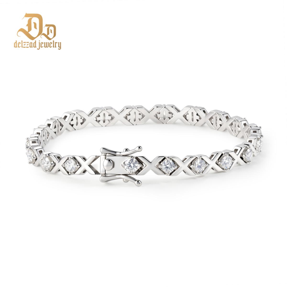 4ct XOXO Infinite Bracelet Eternal Hugs Tennis Bracelet Synthetic Moissanite Bracelet Copper Chain