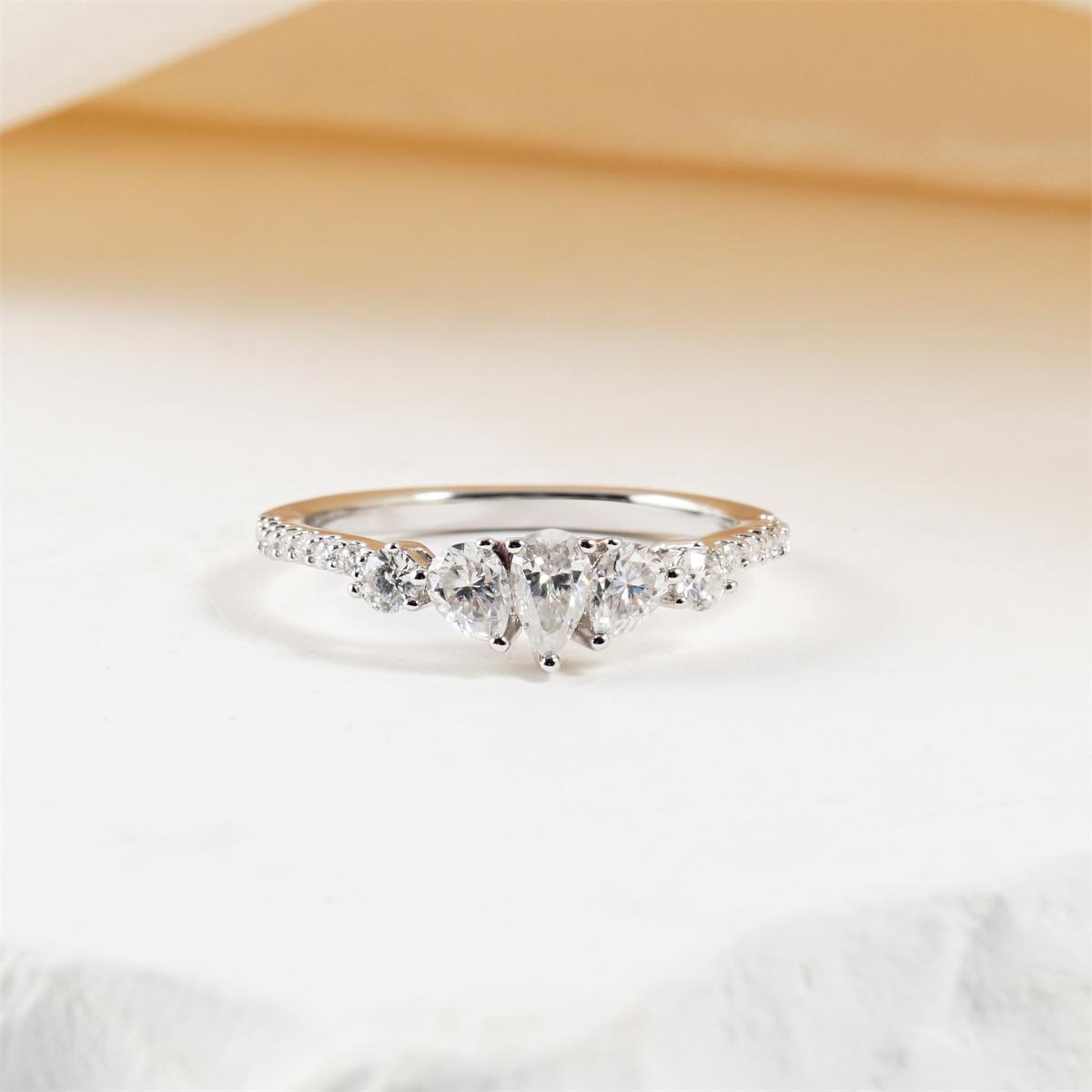 1.1ct Waltz of the Swans RingSynthetic Moissanite Ring Jewelry Copper Band