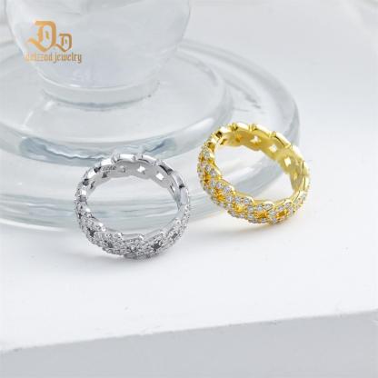 1.4ct Round Cuban Ring Synthetic Moissanite S925 Unisex Ring